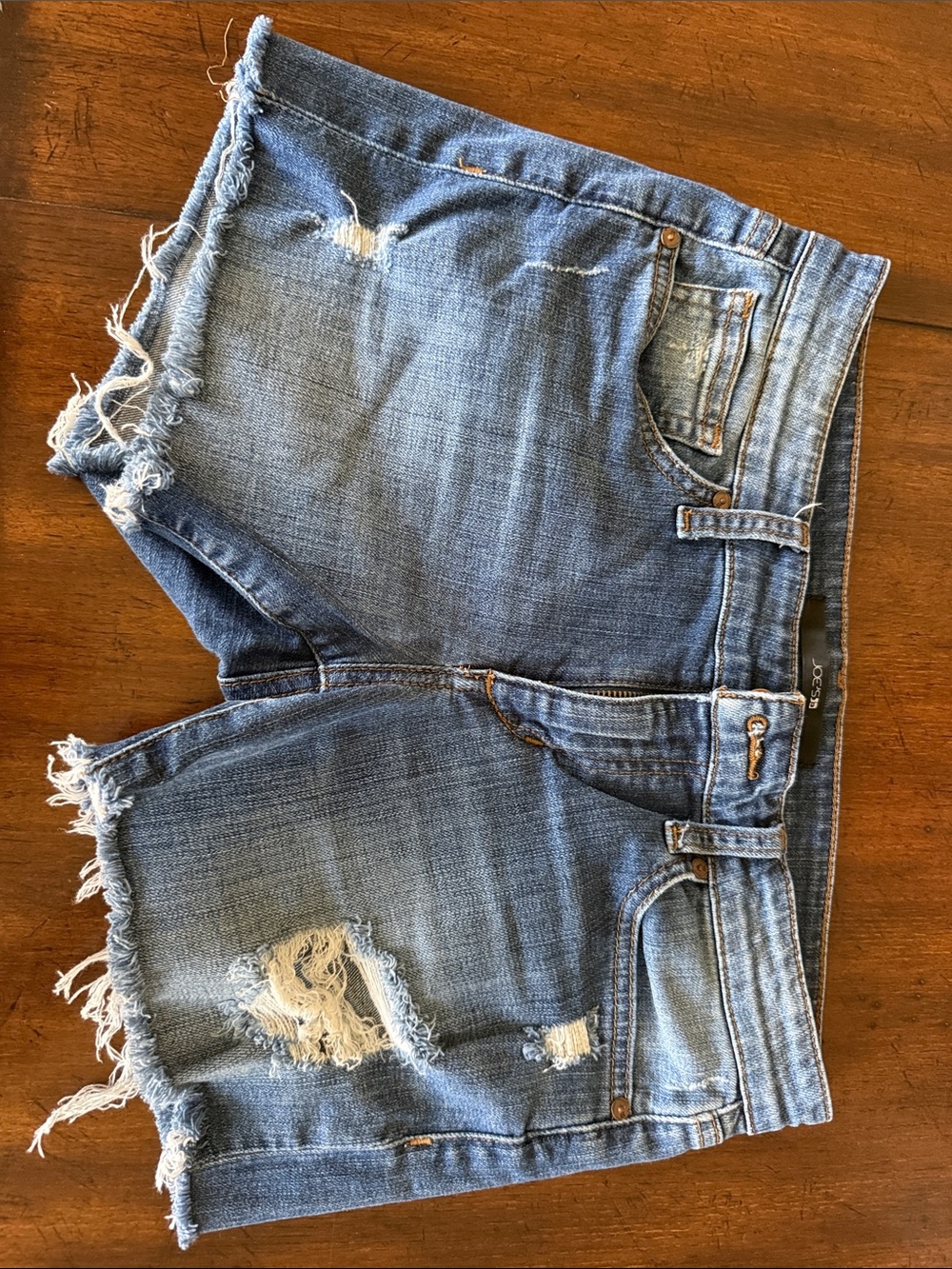 Joe's Jeans Blue Distressed Denim Shorts